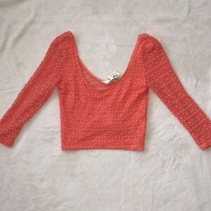 NEW Aeropostale Super Cute Peach Crop Top